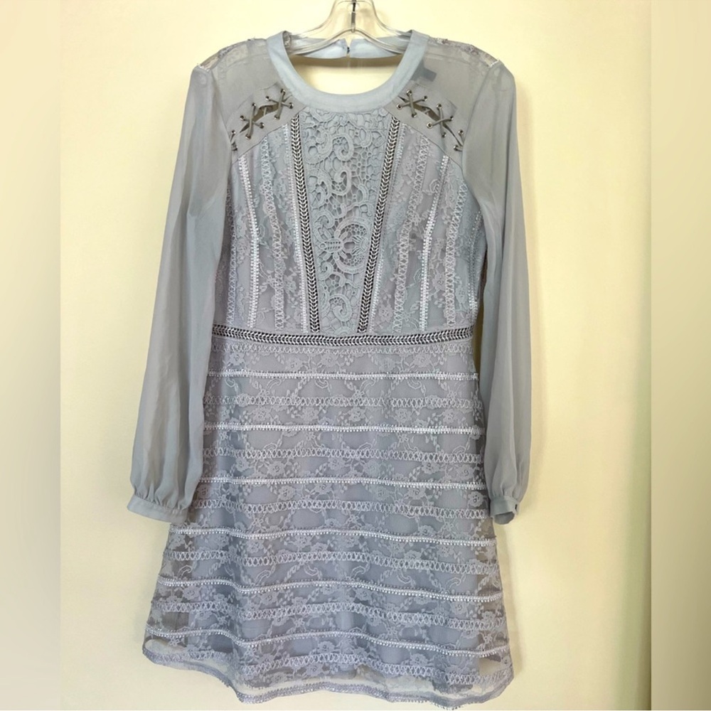 Light gray Topshop lace dress